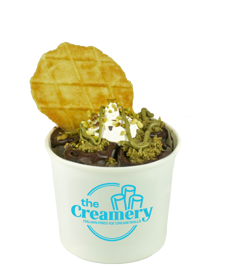 The Creamery PH - Pistachio Knafeh Fried Ice Cream Rolls - SOMO Market Bacoor